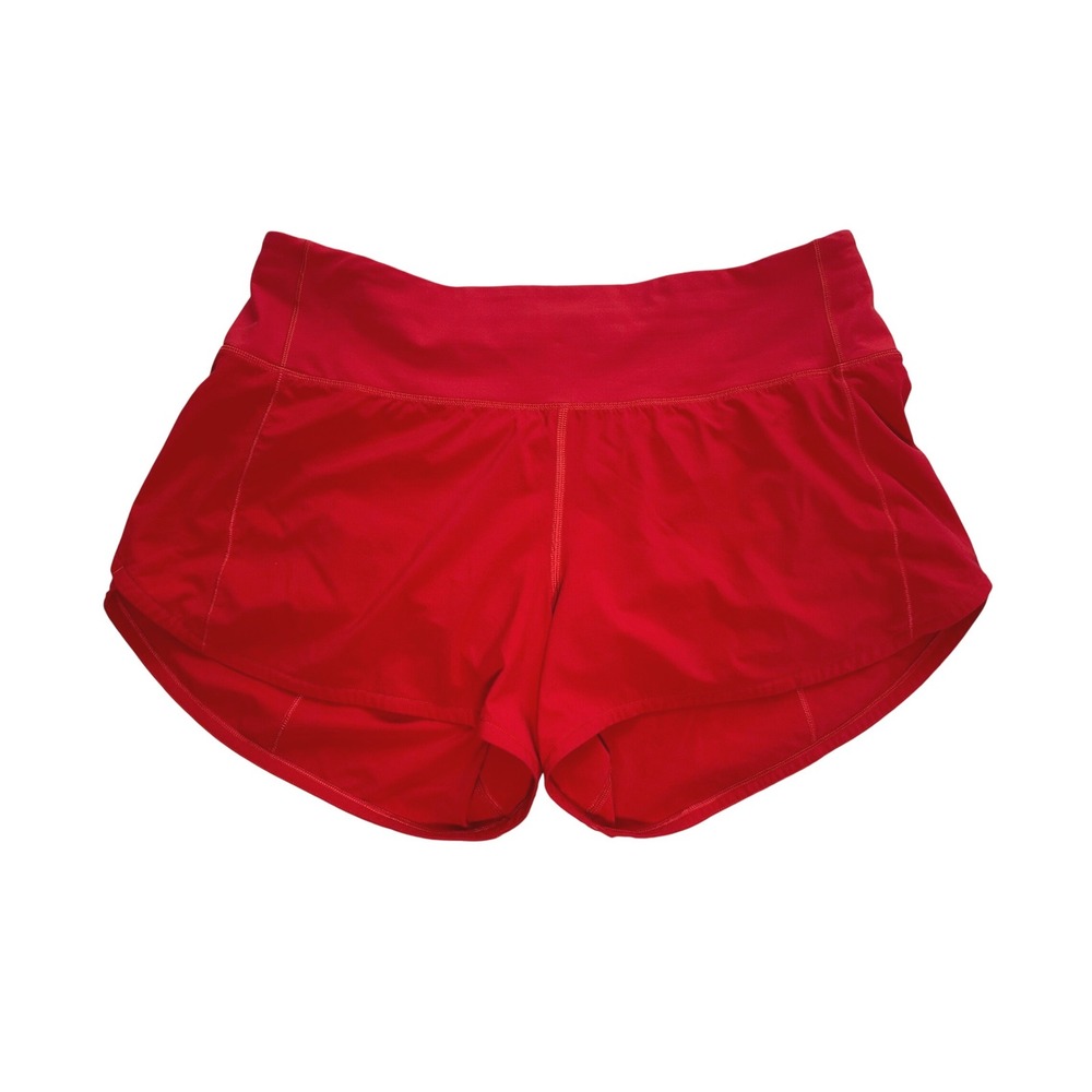 Lululemon Womens Speed Up Short Long *4" Mid-Rise *Dark Red Size 8 W7AYMT